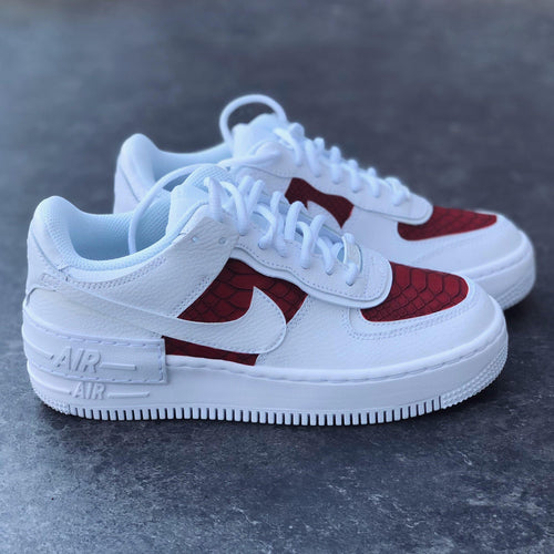 Air Force 1 Shadow x Red Snake Skin - 10Customs