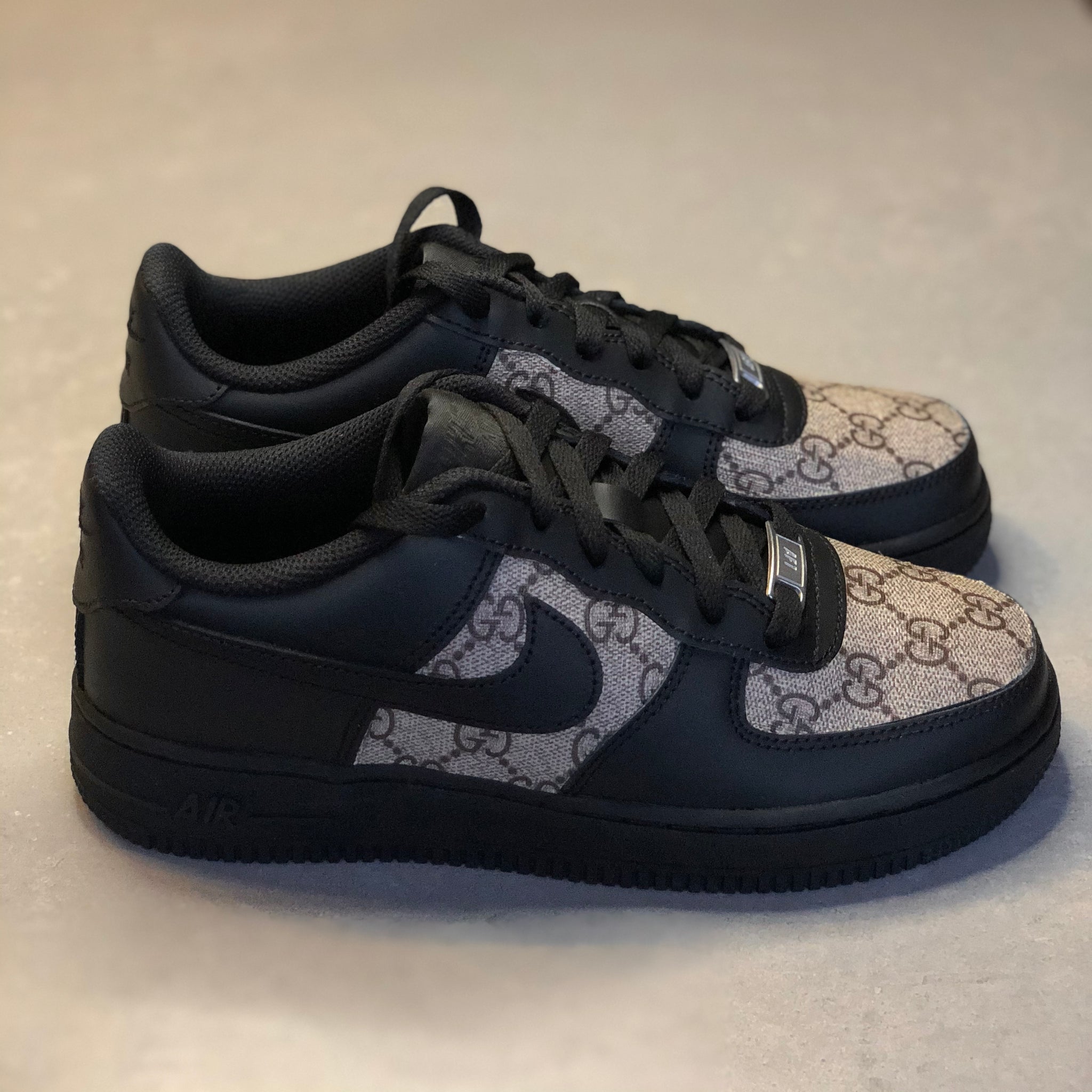 Air Force 1 Black x GG, Custom Nike Sneakers